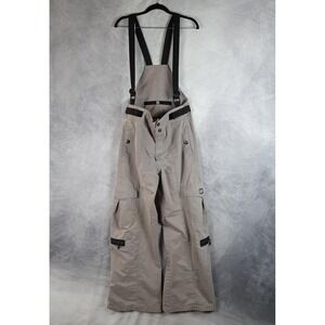 Marithe Francois Girbaud Overalls Womens 6 Gray Cargo Wide Leg Adjustable Straps